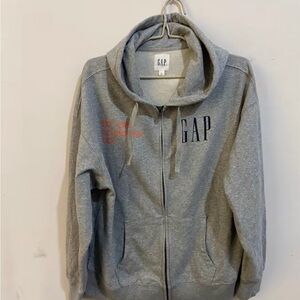 GAP Kids Gray and Orange Zip-Up Hoodie
